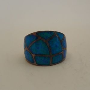 Opal and Sterling Silver Ring size 7